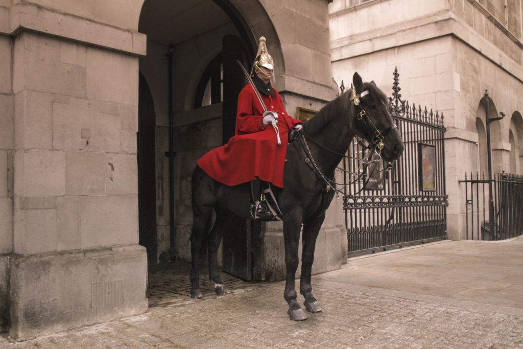 Horse Guard at Whitehall in London