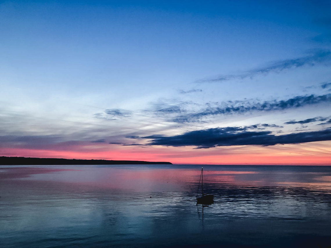 Sunrise and Cliff House Hotel in Ardmore Ireland