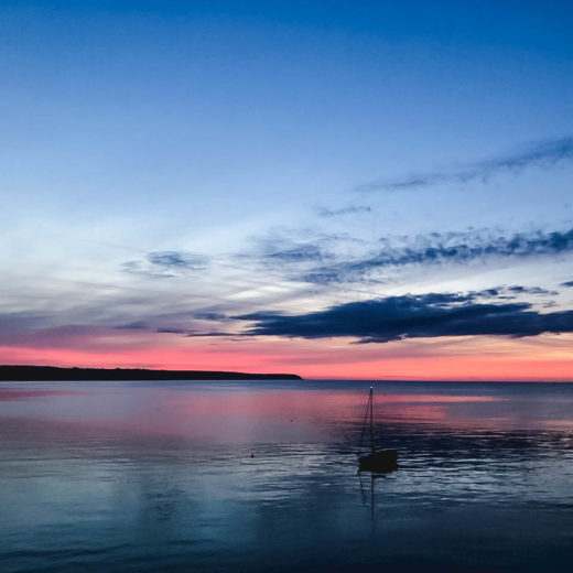 Sunrise and Cliff House Hotel in Ardmore Ireland