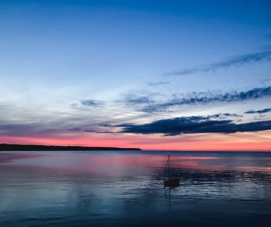 Sunrise and Cliff House Hotel in Ardmore Ireland